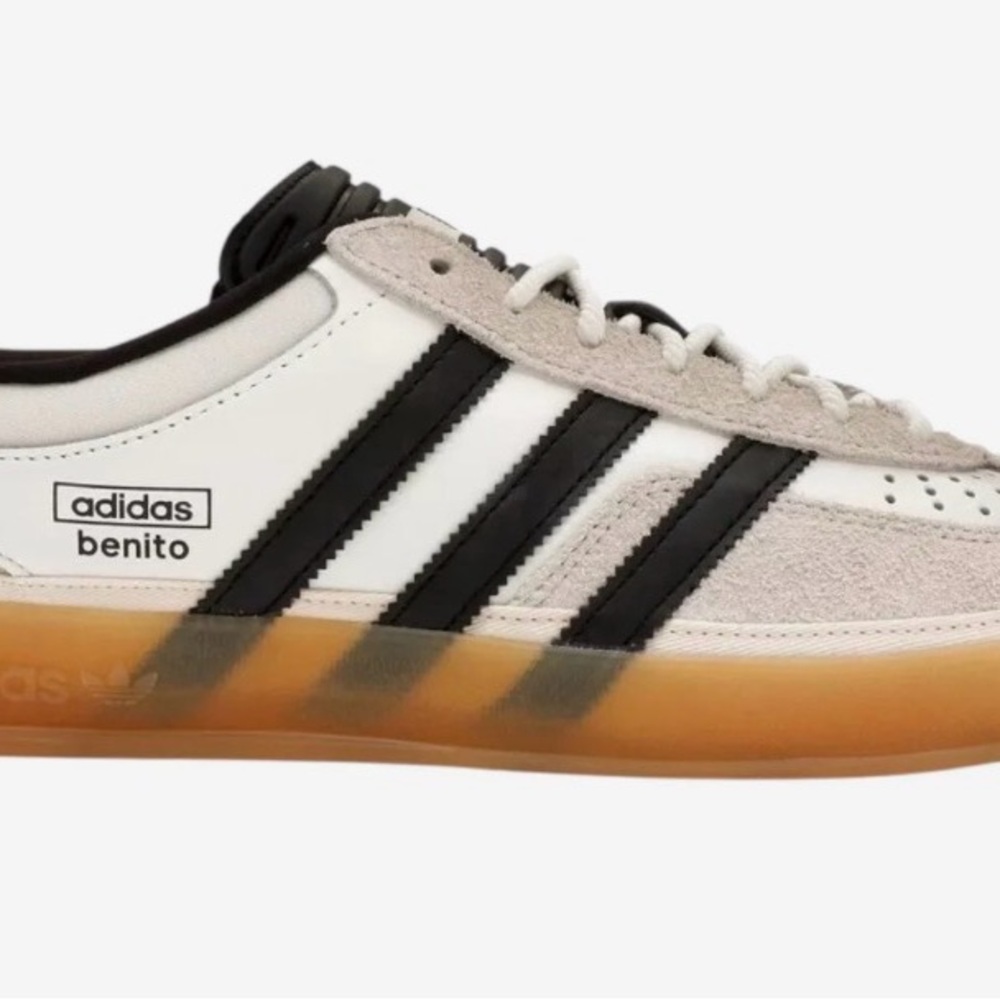 Adidas Benito Sneakers - White, Black, and Tan